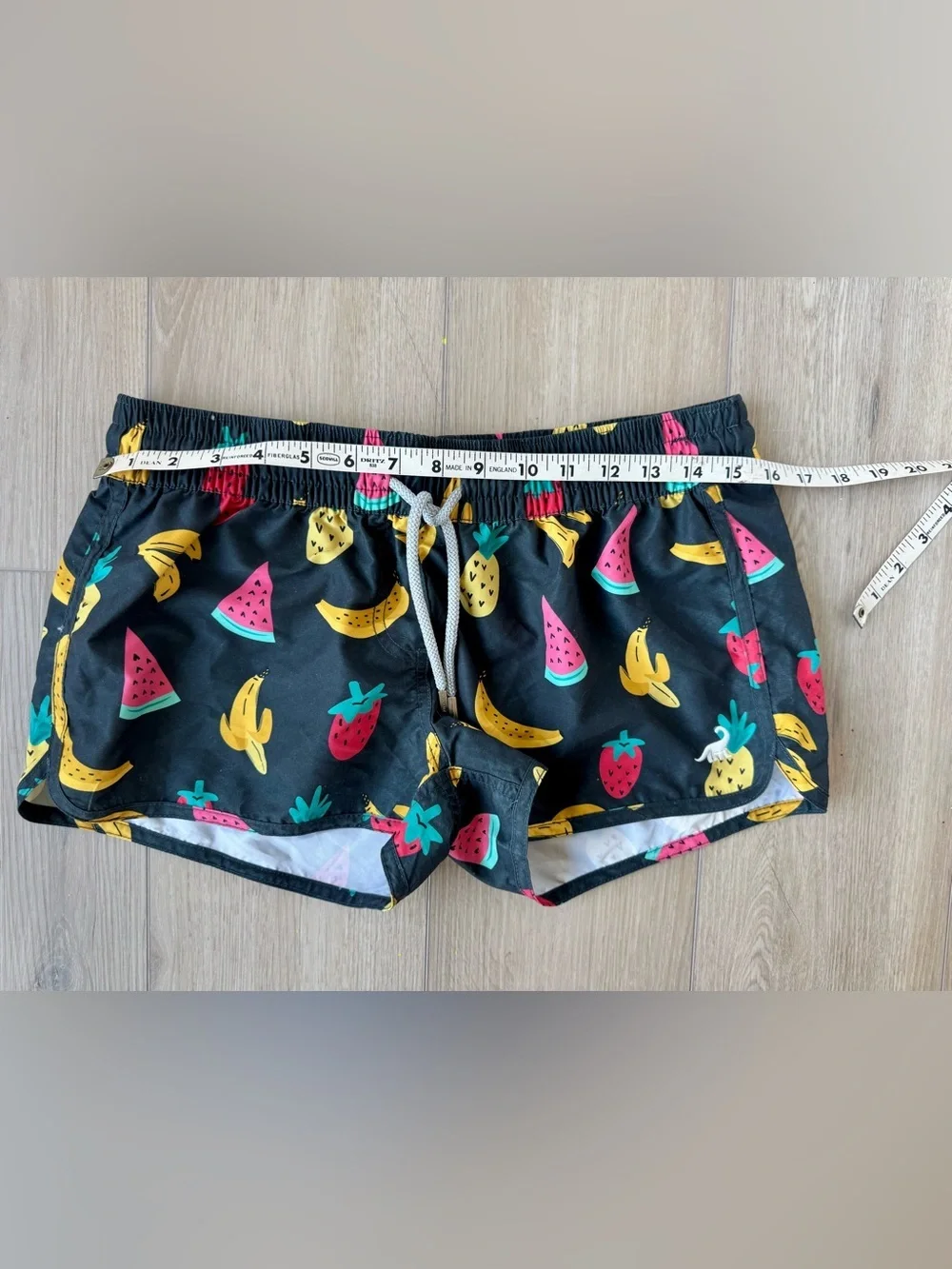 Surf Cuz Women’s Tropical Fruit Print Swim/Board Shorts Bundle of Two Sz M EUC